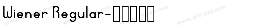 Wiener Regular字体转换